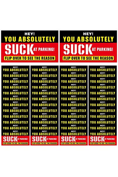 Choice Other 50Pcs Bad Parking Cards, You Absolutely Suck At Parking Cards, B...