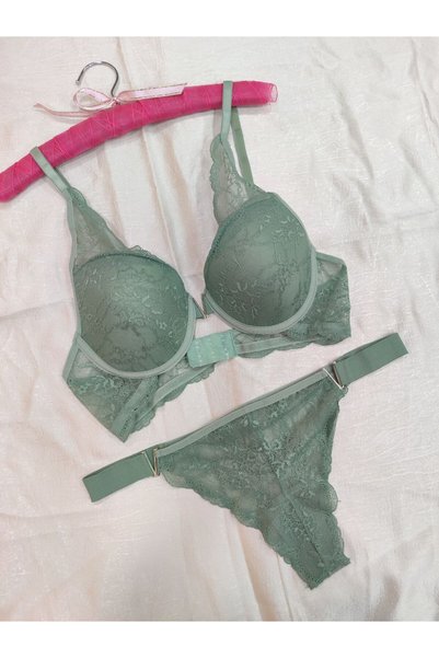 Love Angels V Detailed Underwire Unpadded 4-Piece Underwear Set