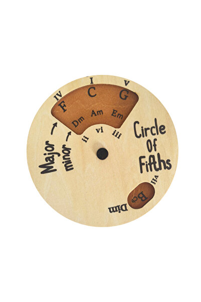 Choice 1PC Wooden Chord Wheel Circle of Fifths Guitar Chord Chart Music Theor...