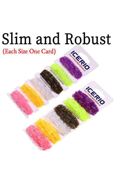 Choice 2 مجموعة من 4 مم و6 مم خيوط شينيل لامعة لصنع ذباب صناعي من الصوف اللام...