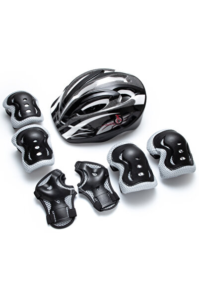 Choice طقم معدات حماية للأطفال مكون من 7 قطع باللون الأسود، يشمل خوذة ووسادات...