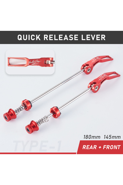 Choice KC B RED KRSEC براغي تحرير سريع للدراجة، أسياخ محور ذراع، محور بديل لد...