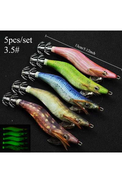 Choice 5 قطع - 3-5 طُعم صيد - 5 قطع/مجموعة طُعم صيد روبيان حقيقي، طُعم روبيان...