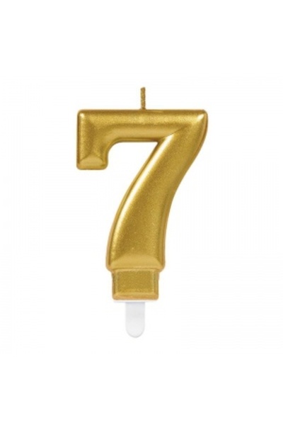 Arabamakss Number 7 Candle Gold Color