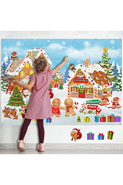Choice1 مجموعة لوحات قصص عيد الميلاد المصنوعة من اللباد، زينة قابلة للفصل، دي...