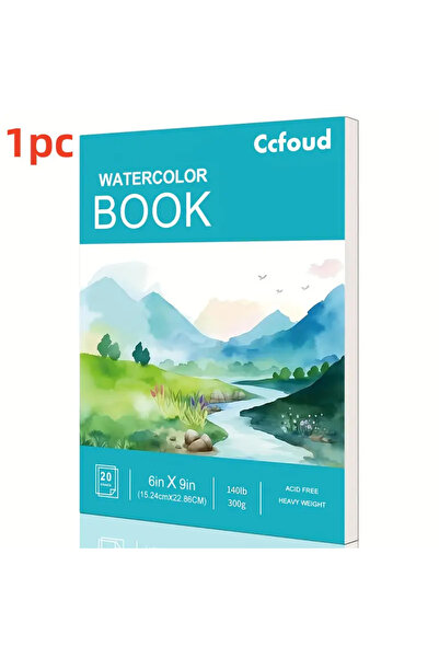 Choice دفتر رسم ألوان مائية A5، قطعة واحدة، قطعتان، 12 ورقة، 14.81 × 21.01 سم...