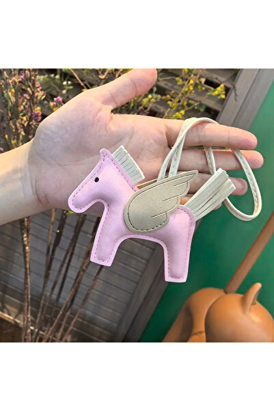 Choice19 P Mini Angel Pegasus Hand Sewn PU Leather Foal Pendant Ladies Bag Fa...