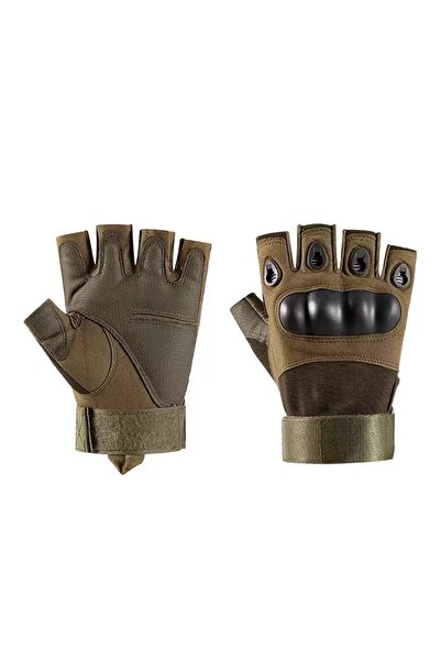 Choice قفازات رياضية تكتيكية خضراء متوسطة الحجم، نصف أصبع، مناسبة لركوب الدرا...