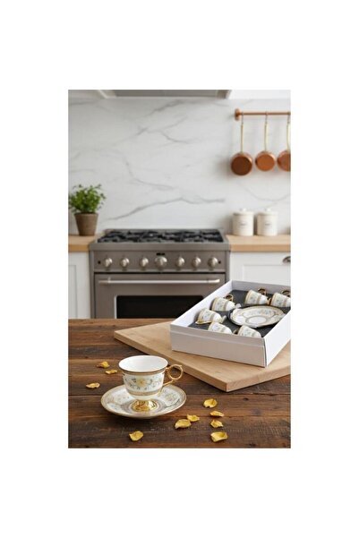 Glazze Purple Yellow 6-Piece Coffee Cup Set