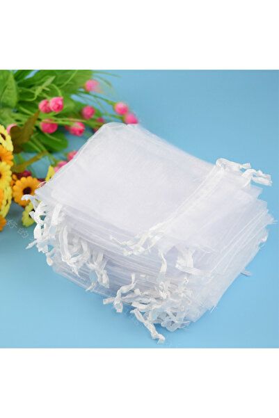 Choice1 50 قطعة من أكياس الأورجانزا البيضاء، مقاس 7×9 سم (2.8×3.5 بوصة)، مصنو...