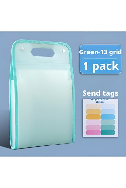 Choice light green 13 Pockets Macaron Color PP Accordion File Organizer Porta...