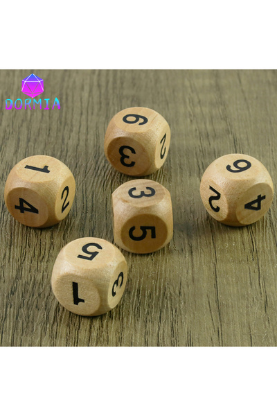 Choice1 مجموعة من 5 قطع من النرد الخشبي ذي الزوايا المستديرة، تتضمن نردًا سدا...