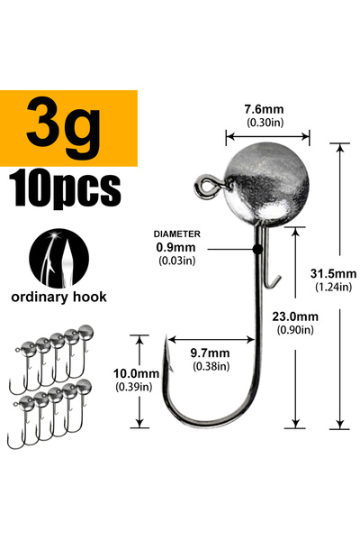 Choice خطافات صيد برؤوس جيج، وزن 3 غرامات، 1 غرام، 2 غرام، 3 غرامات، 5 غرامات...
