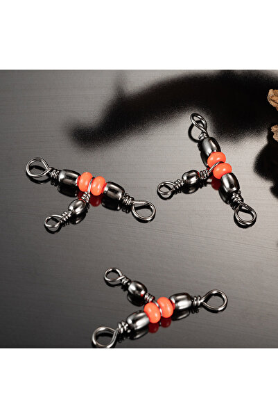 Choice 10 قطع من موصلات الصيد ثلاثية الاتجاهات، دوارة، مزودة بخرز، مقاس 10x12...