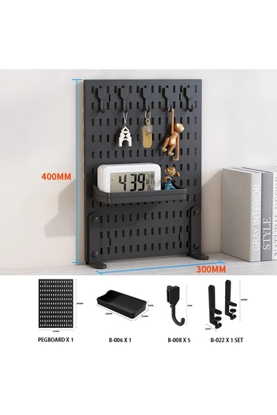 Choice مجموعة BK Clamp-On SET 1 لتخزين ألواح التثبيت المكتبية القائمة. رف مكت...