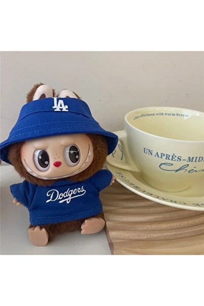 Miniso ملابس دمى No Dolls-114-T-Blue 15-17cm لدمية Labubu، طقم رياضي بيسبول L...