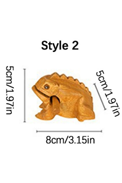 Choice 8x5x5cm 1pc Wooden Frog Guiro Rasp,Handcrafted Wooden Frog Musical Ins...