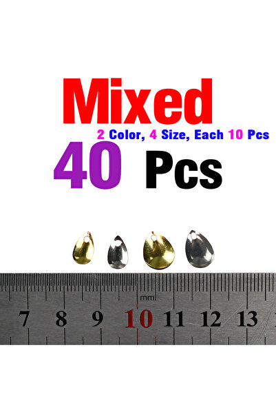 Choice مجموعة متنوعة من 40 قطعة من شفرات دوارة لصيد الأسماك المعدنية، طعم صلب...