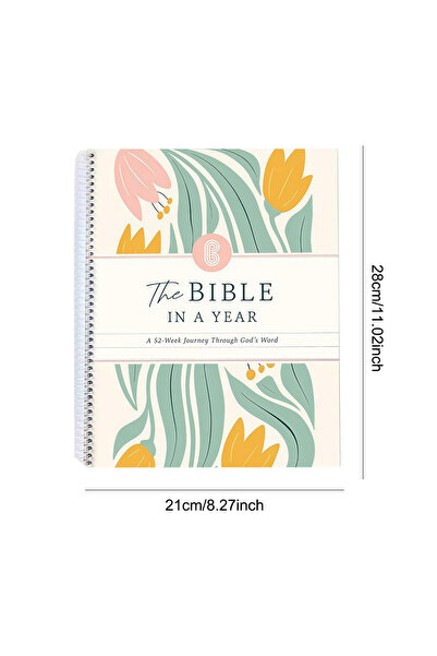 Choice A4 A4/A5 The Bible In A Year:A 52-Week Study Spiral Bible Study Guide ...