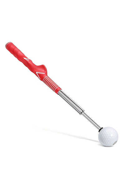 Choice جهاز تدريب جولف قابل للطي باللون الأحمر مع خاصية النقر للتنبيه، ومقبض ...