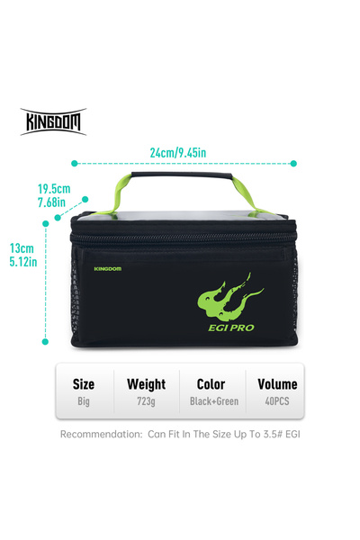 Choice حقيبة صيد YOOFISH LYB-28-3-G، حقيبة أخطبوط، حقيبة بيض، صندوق تخزين طُع...