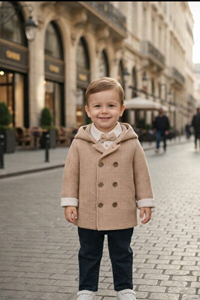 BEGONYA BEBECE KIDS Jachetă tricotată cu șapcă, cămașă cu papion, pantaloni