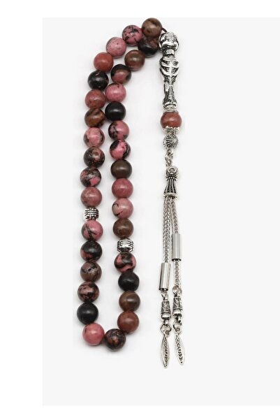 Taşmir Rodonit prirodni kameni molitveni perle 8 mm okrugle kroj 33 kom