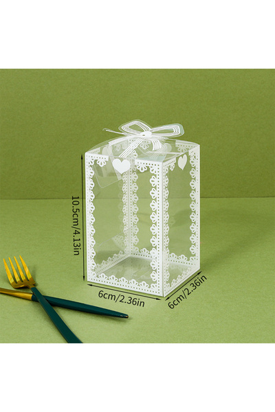 Choice 10 قطع J24012091-C علب بلاستيكية شفافة من مادة PVC لتغليف الحلوى والهد...