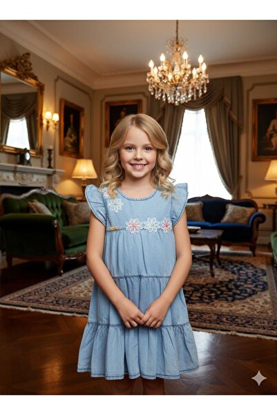 BEGONYA BEBECE KIDS Girl's Denim Dress, Age 5/8