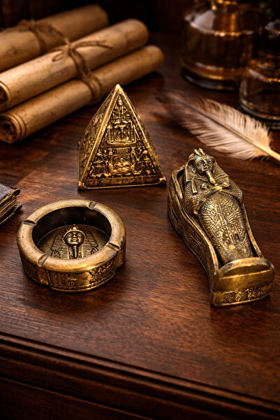 adanaçiçekliatölye ANTİK MISIR TEMALI KÜLLÜK, LAHİT KUTU, DEKORATİF MISIR PİR...