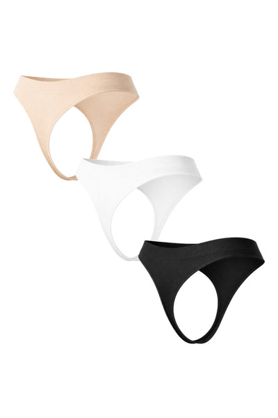 Formeasy Kadın 3’lü Dikişsiz Tanga Avantaj Paketi - Yumuşak Dokulu Seamless K...