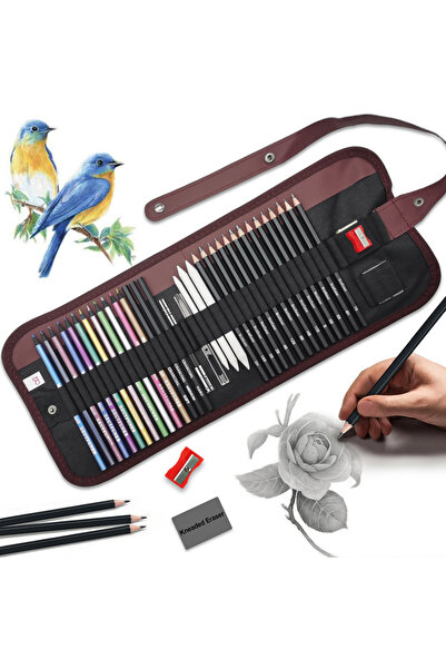 Choice Drawing pencils, 38 art supplies sketching pencil sets, graphite penci...