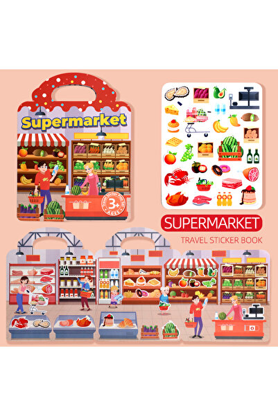 Choice كتاب ملصقات داتجو للأطفال، محمول وهادئ وقابل لإعادة الاستخدام، ملصقات ...