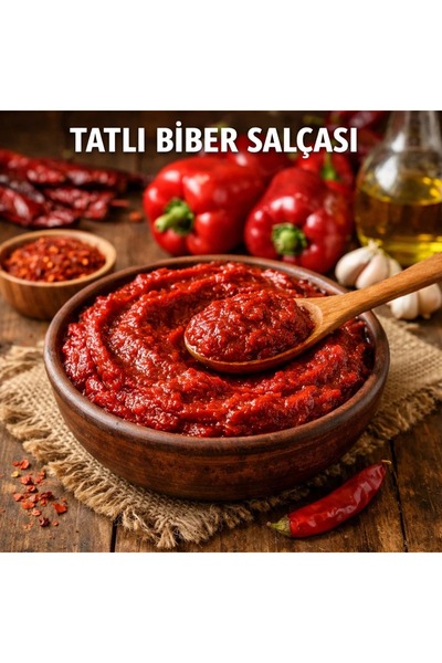 safantep Gaziantep Yöresel Tatlı Biber Salçası 4 KG – Doğal 1.Sınıf Kalite