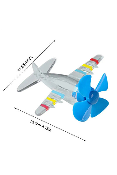 Choice5 Blue Motorcycle Bike Handlebar Airplane Wind Powered 3 Color LED Ligh...