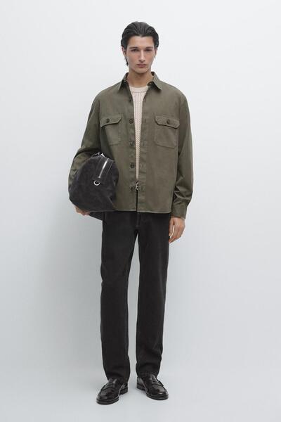 Massimo Dutti Cepli pamuklu ince ceket