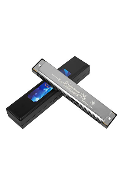 Choice هارمونيكا فضية بـ ٢٤ ثقبًا، نغمة C، مزودة بخاصية التريمولو، مناسبة للم...