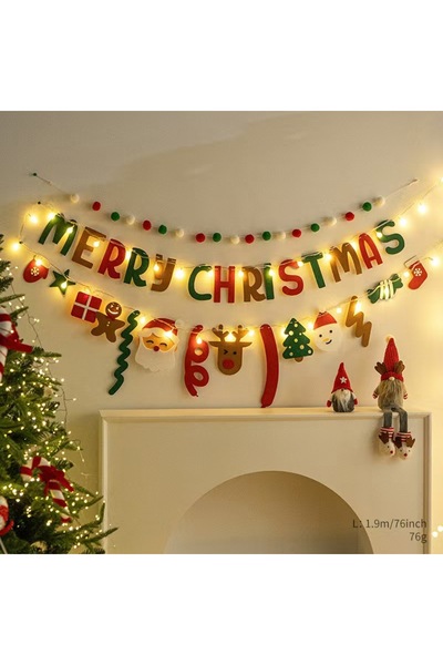Choice Roll up flag Christmas Balls Flag LED String Light DIY Pendant Handmad...
