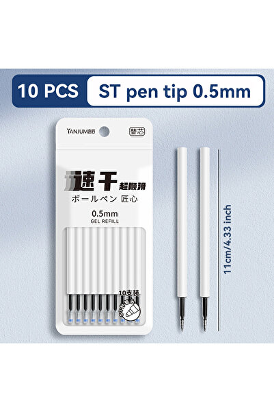 Choice Black Refill 10pcs 2Pcs Set Gel Pen 0.5mm Fine Point Creative Quick Dr...