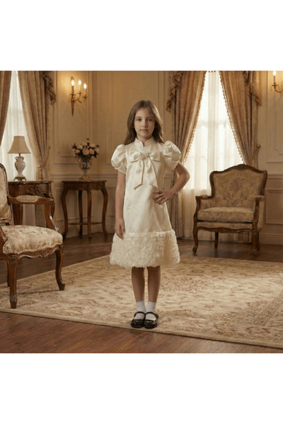 alqarat فستان صيفي من الساتان "رويال روز"