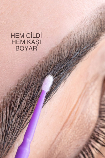 Combinal Kaş Boya Seti No:2 Brown/Kahve - Cilt ve Kıl Boyayan Hibrit, Sıvı, Vegan Formül - 50 Uygulama