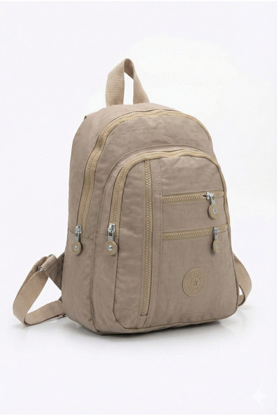 PurpleART Women's Crinkle Fabric Backpack Waterproof Multi-Compartment Backpa...