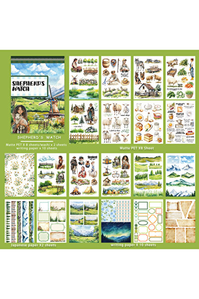 choice2 TZ138-1 ٢٠ ورقة من ملصقات "لحظة من السحر" الجمالية، لوازم كتاب الملصق...