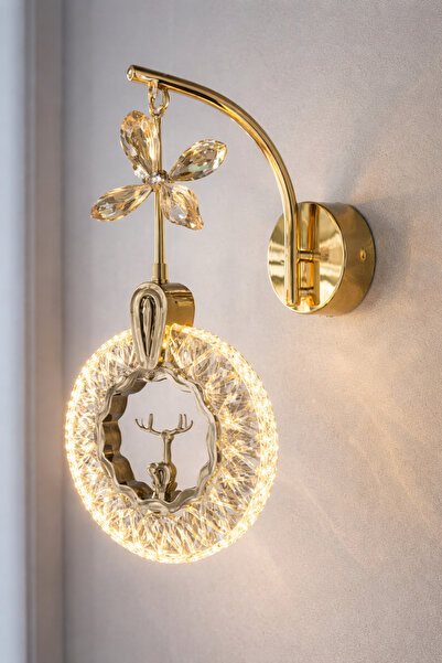Store Şarjlı LED Aplik Type-C Kablosuz Duvar Lambası Kristal Dekoratif Aydınl...