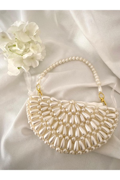 Hümzeyy home Özel tasarım incili el çantası ölçü en 24 boy 14 diğer ürünlerle...