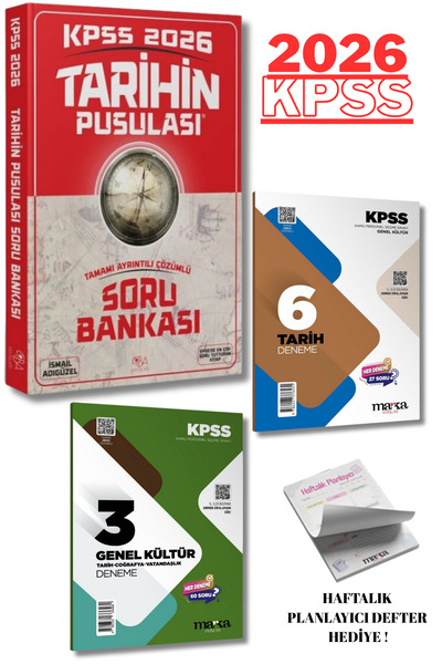 CBA Akademi CBA 2026 KPSS Tarihin Pusulası Soru Bankası Çözümlü - İsmail Adıg...