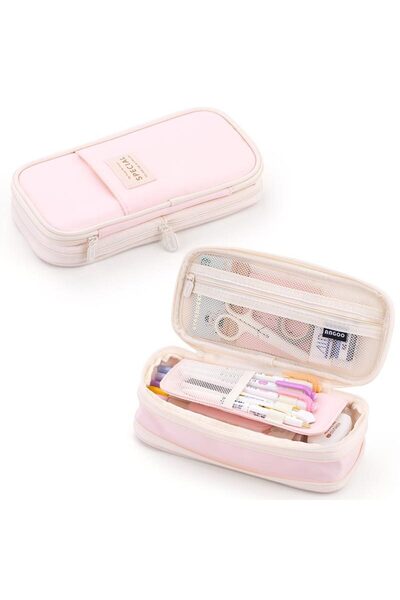 Choice Light Pink Kawaii Pencil Case Deformable Large Capacity Multi-compartm...
