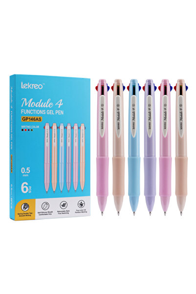 Choice Multi-Colored 24pcs Lekreo GP146AS 6pcs Multicolor Gel Pen 0.5mm 4-in-...