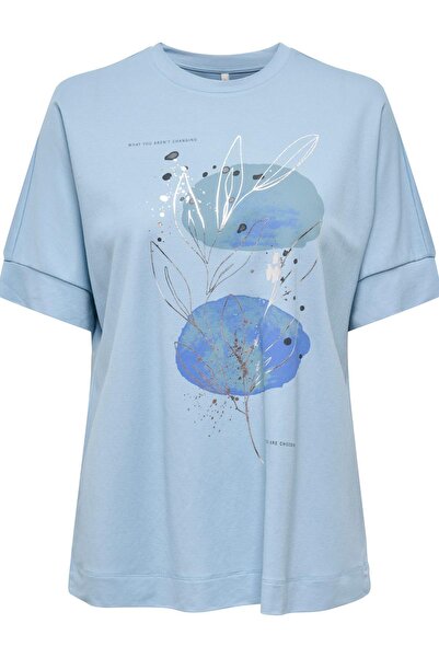 ONLY ONLJANY Tricou imprimat pentru femei, cu decolteu tip crew, cu mânecă sc...