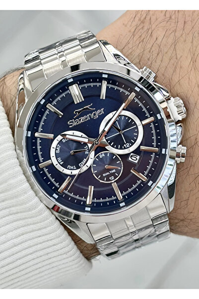 Slazenger Orjinal 2 Yıl Garantili Su Geçirmez Çelik Kordon Çelik Kasa 10 Atm ...